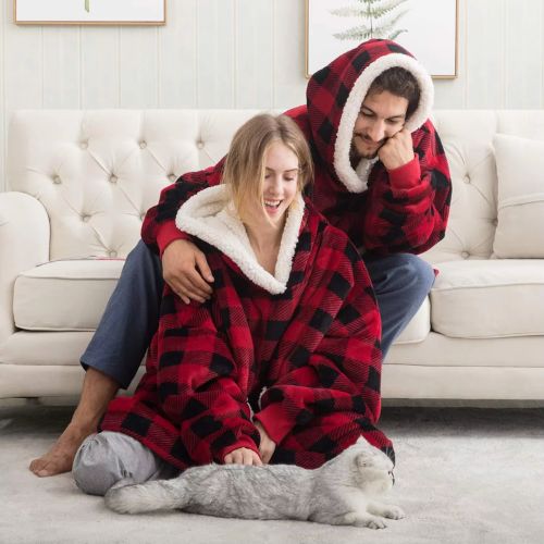 Couverture à Capuche Cosy Premium (Chaussettes + Masque OFFERTS)