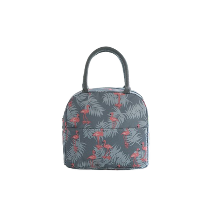 Sac à lunch box isotherme bleu en tissu imprimé