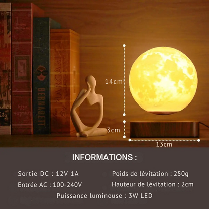 Lampe de Chevet Lune Flottante Magnétique