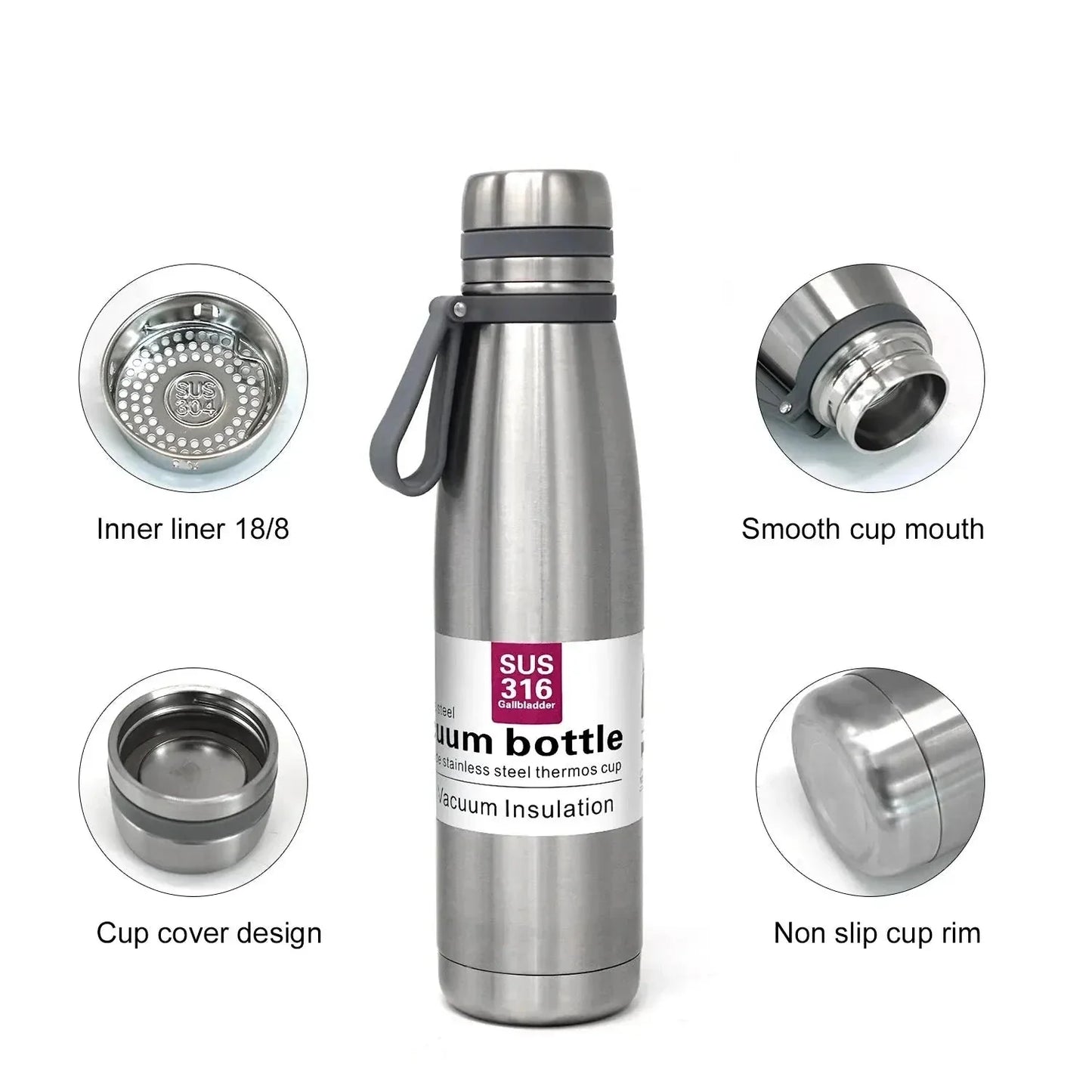 Bouteille thermos sous vide en acier inoxydable 850ml/ 1100ml/1500ml