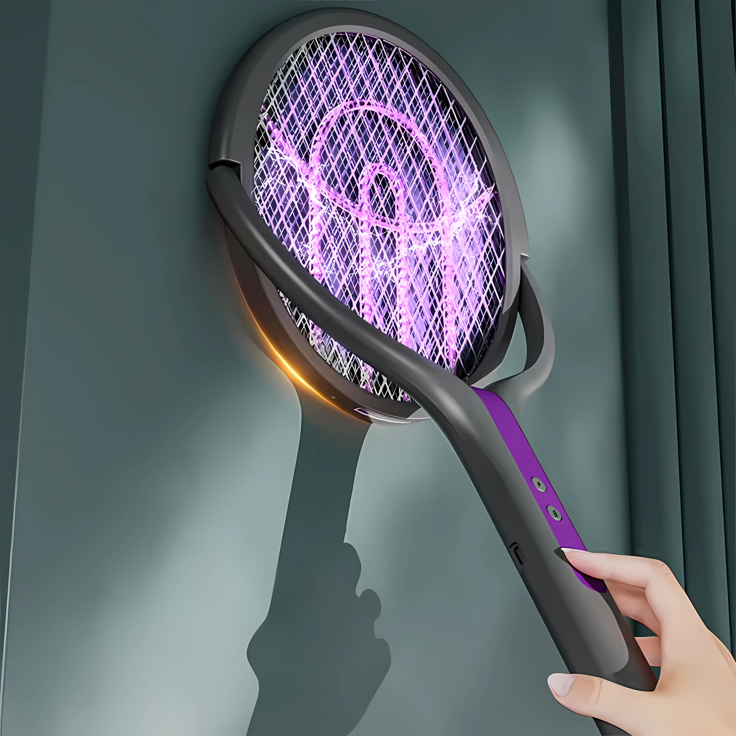 BugZapper – Raquette Anti-Insectes Électrique 2-en-1