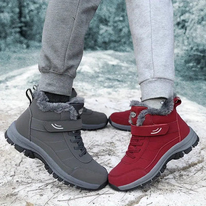 ThermoGrip Boots – Bottes Chaudes Hiver, Antidérapantes, Imperméables, Unisexe avec Fermeture Velcro