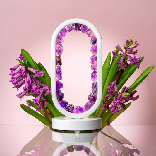 Lunaria – Lampe Cristal en Améthyste naturel