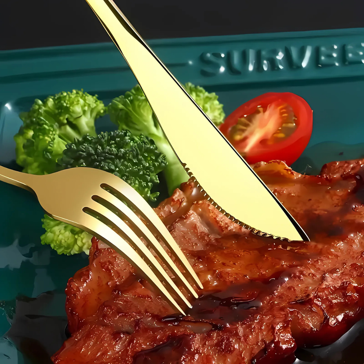 Luxe à Table  –  Coffret de Couverts Élégance Métallique ( 24 pcs )