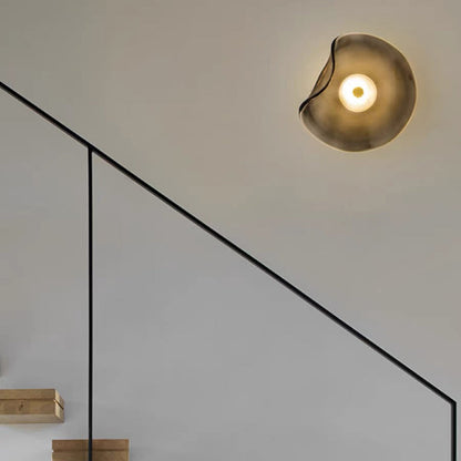 Applique Murale Moderne en Verre Amber - Éclairage LED Élégant et Fonctionnel