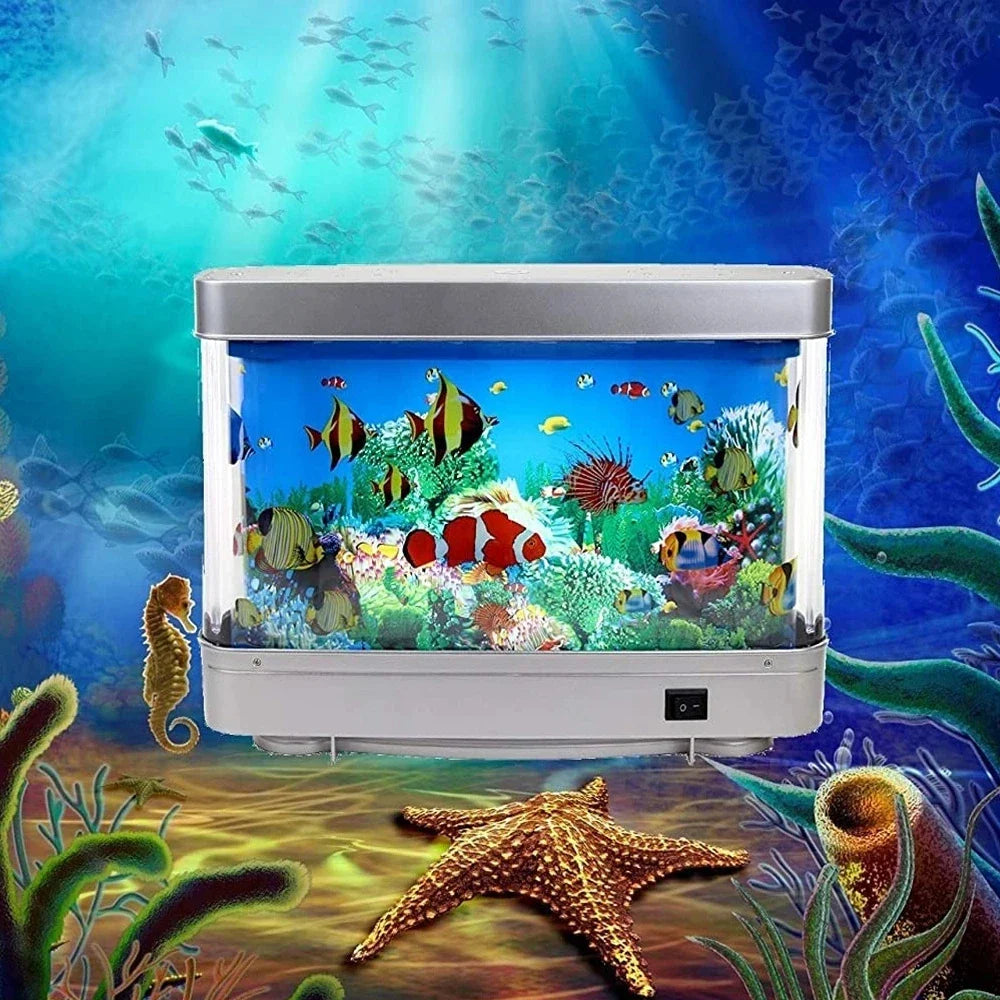 Lampe de Chevet Aquarium Poissons Tropicaux pour Enfants