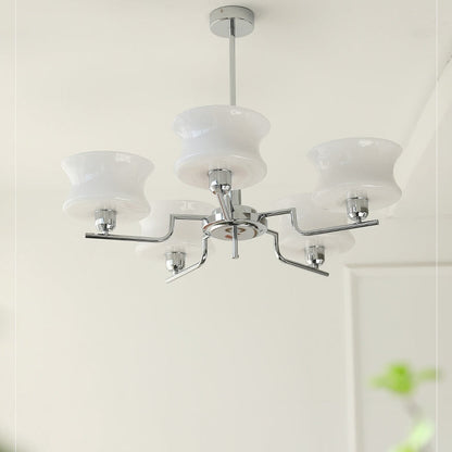Suspension Vintage en Or Naturel - Lustre Élégant en Métal et Verre