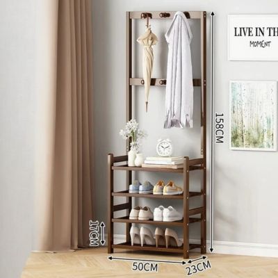 Étagère chaussure en bois porte vêtements - WoodBam-Sympa™