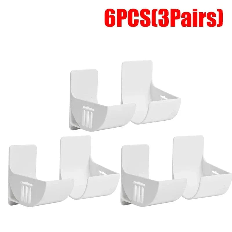 2/6PCS Wall Mounted Trash Bags Holder Garbage Bag Storage Box Organizer Plastic Bag Film Container Dispenser For Kitchen Shelf 6PCS(3pair)