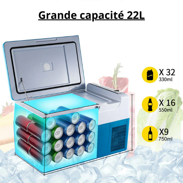 Glacière Electrique Bleue 12V / 220V