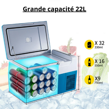 Glacière Electrique Bleue 12V / 220V