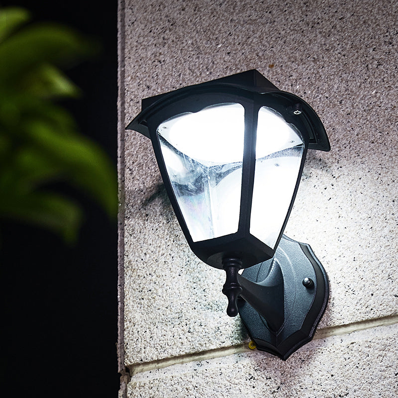Applique Murale Solaire LED – Design Trapezoïdal en Plastique, Éclairage Extérieur