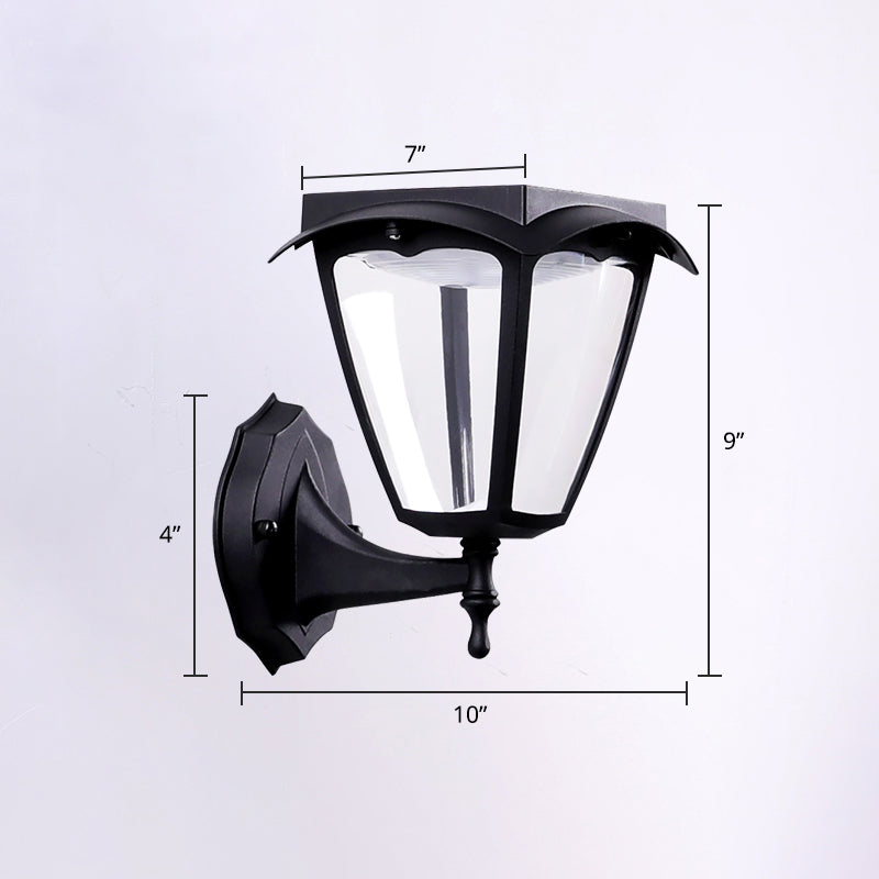 Applique Murale Solaire LED – Design Trapezoïdal en Plastique, Éclairage Extérieur