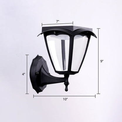Applique Murale Solaire LED – Design Trapezoïdal en Plastique, Éclairage Extérieur
