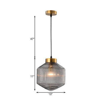 Suspension Moderne Drum en Verre - Éclairage Élégant et Raffiné pour Salon et Salle à Manger