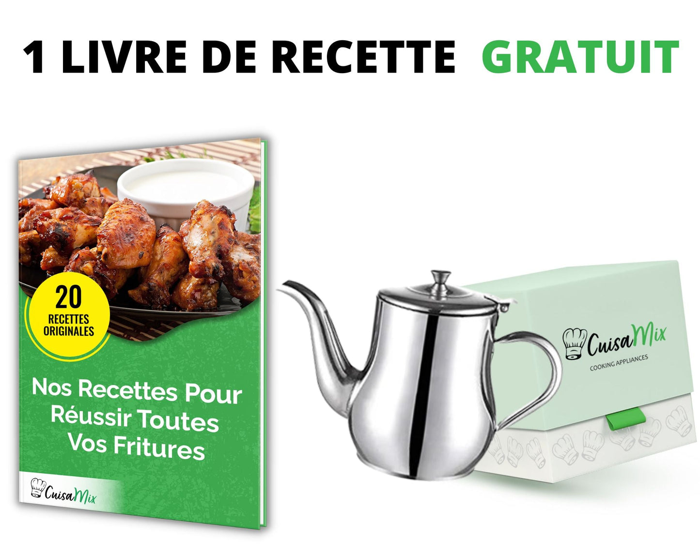 Huilix - Pot de Filtre à Huile (+ 1 Livre OFFERT)