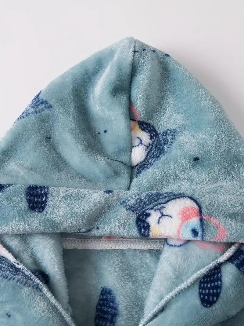 Peignoir de Bain Enfant Confortable Bleu