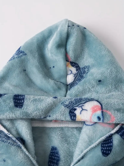 Peignoir de Bain Enfant Confortable Bleu