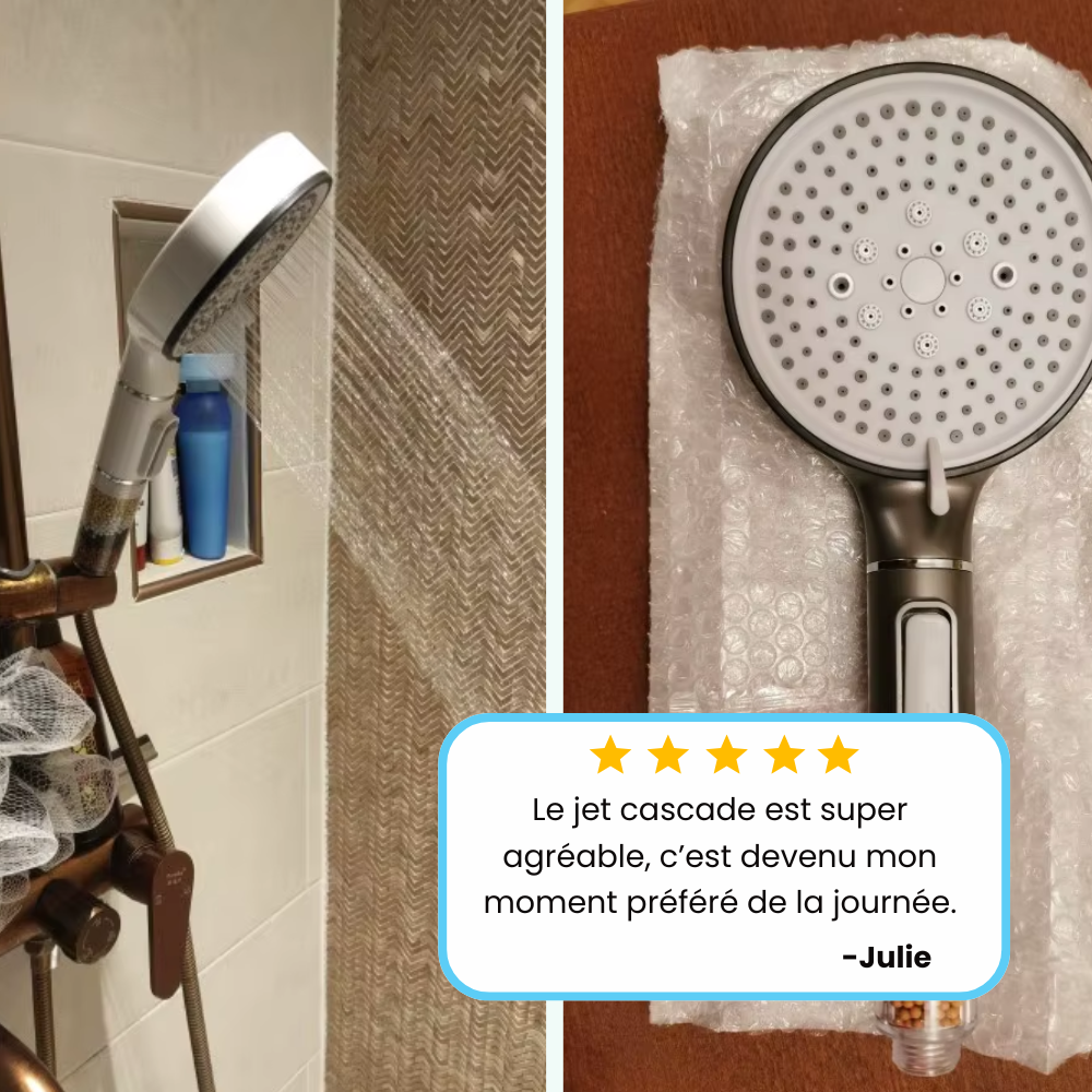 Pommeau de Douche Anti Calcaire Blanc
