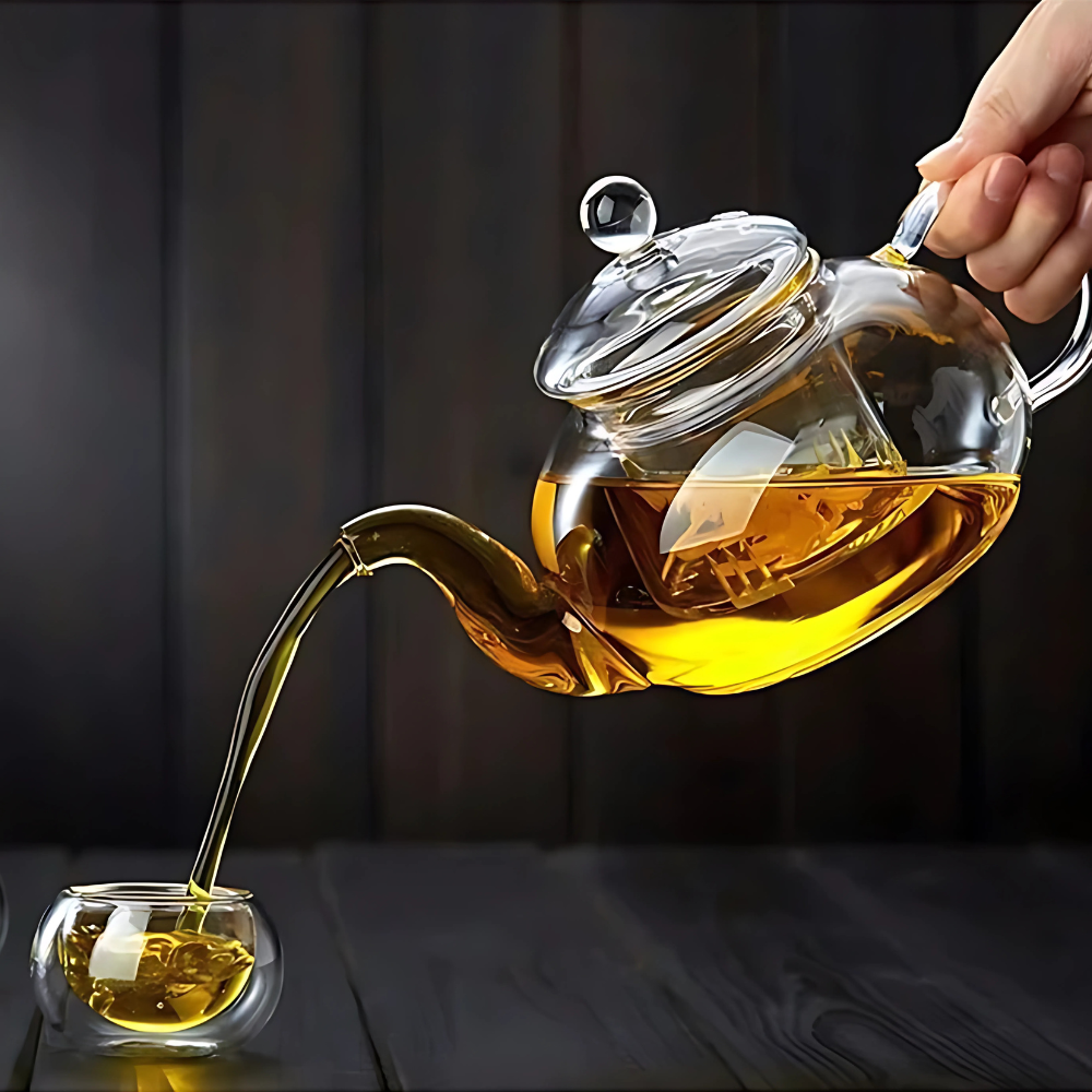 Théière en Verre Infuseur Magique