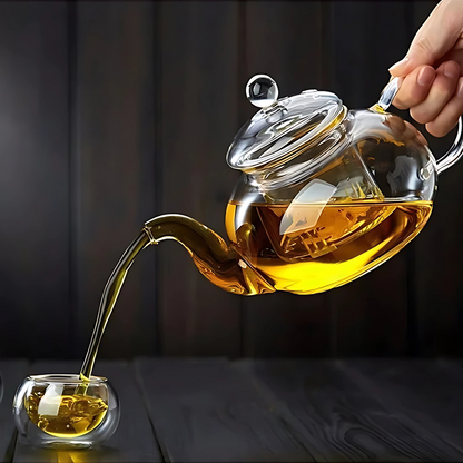Théière en Verre Infuseur Magique