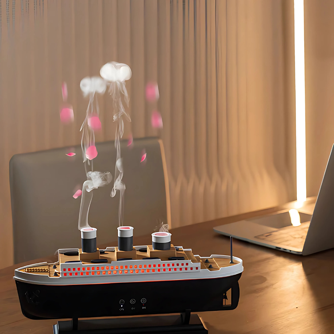 Diffuseur & Humidificateur Titanic – Brume Aromatique en Voile