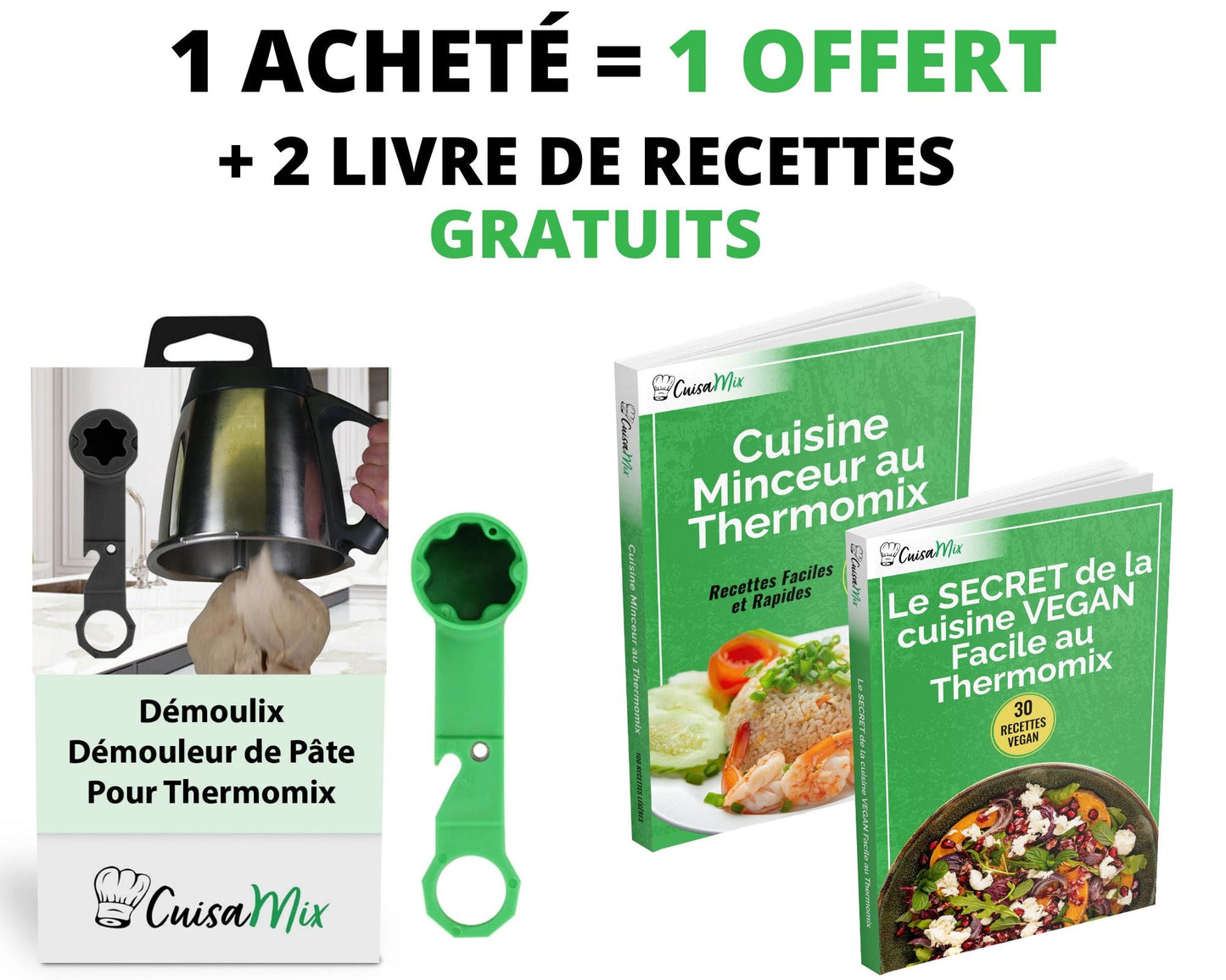 Démoulix - Démouleur de pâte (+1 OFFERT)