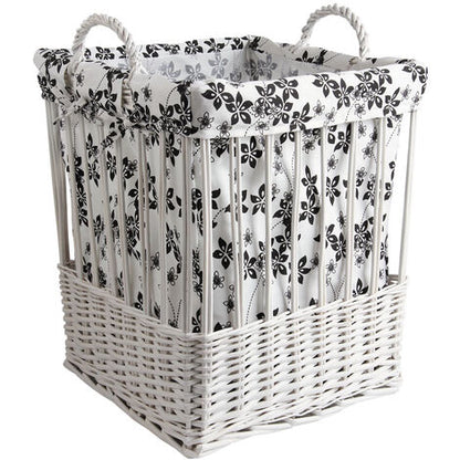 Panier à Linge en Osier  Rectangulaire Vichy ( lot de 2 )