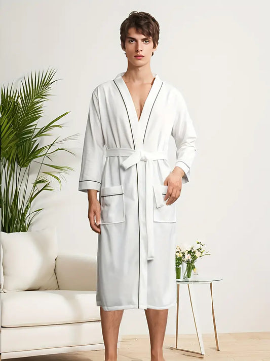 Peignoir de Bain Blanc Élégante