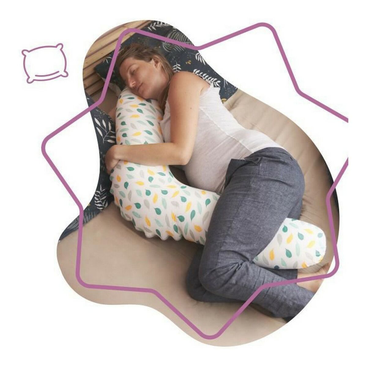 Coussin d'allaitement 2 en 1