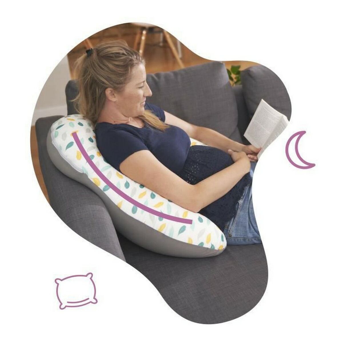 Coussin d'allaitement 2 en 1