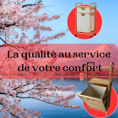 Panier à linge en bambou - Bambou-Sympa™