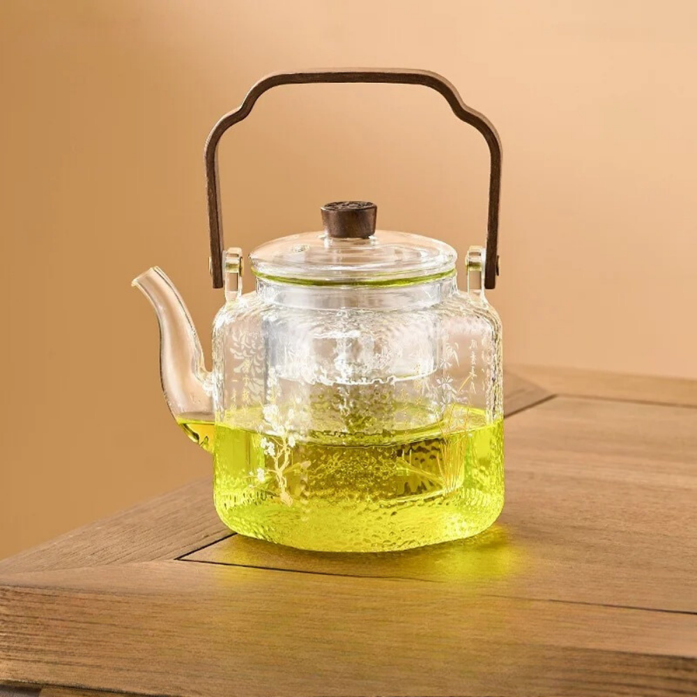 Grande Théière en Verre Vintage (+2 Tasses Offertes)