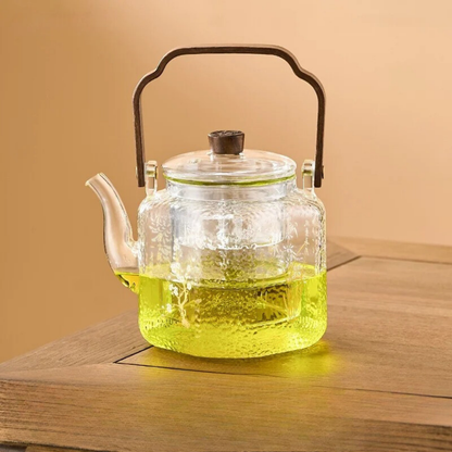 Grande Théière en Verre Vintage (+2 Tasses Offertes)