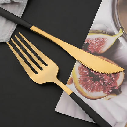 Luxe à Table  –  Coffret de Couverts Élégance Métallique ( 24 pcs )