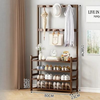 Étagère chaussure en bois porte vêtements - WoodBam-Sympa™
