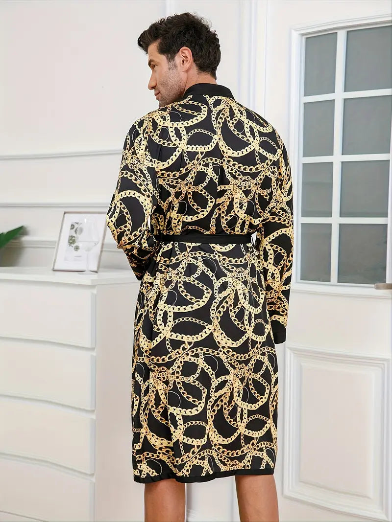 Peignoir homme satin luxe été