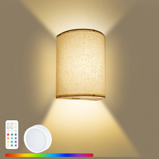 Applique murale RGB à piles avec télécommande