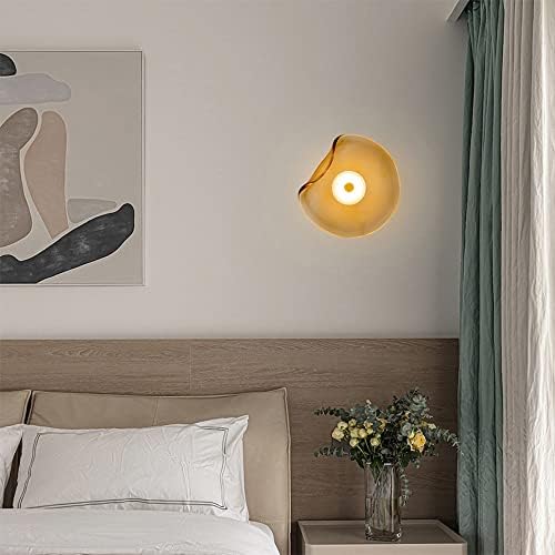Applique Murale Moderne en Verre Amber - Éclairage LED Élégant et Fonctionnel