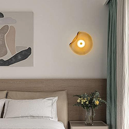 Applique Murale Moderne en Verre Amber - Éclairage LED Élégant et Fonctionnel