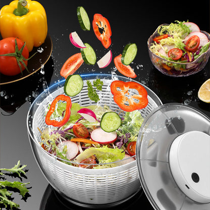 Essoreuse à salade électrique en plastique de grande capacité avec recharge USB
