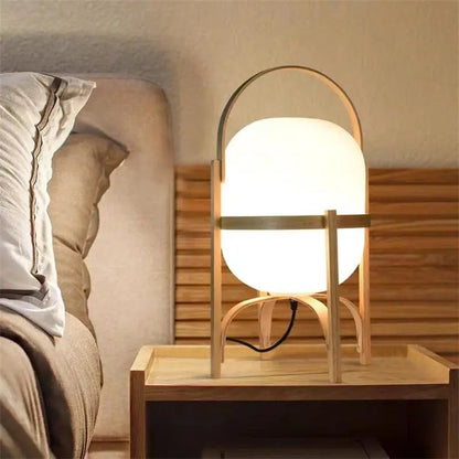 Lampe de chevet en Bois Japonaise