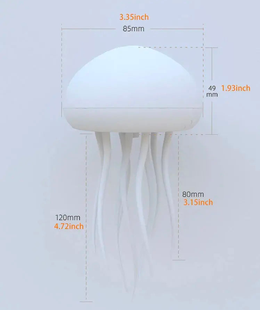 Lampe Méduse LED – Éclairage Relaxant Ajustable, Design Moderne Rechargeable avec Contrôle Tactile