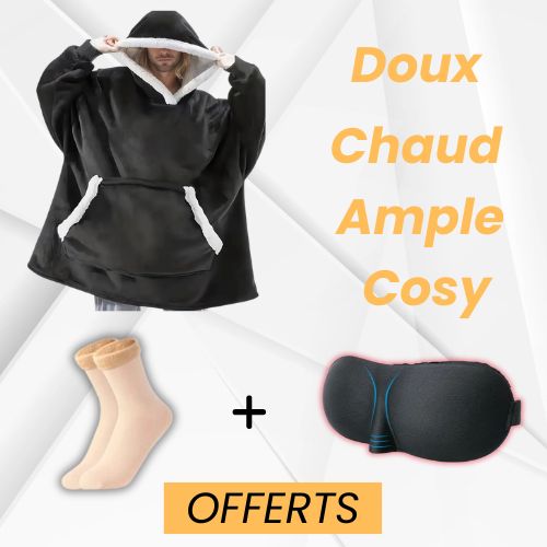 Couverture à Capuche Cosy Premium (Chaussettes + Masque OFFERTS)