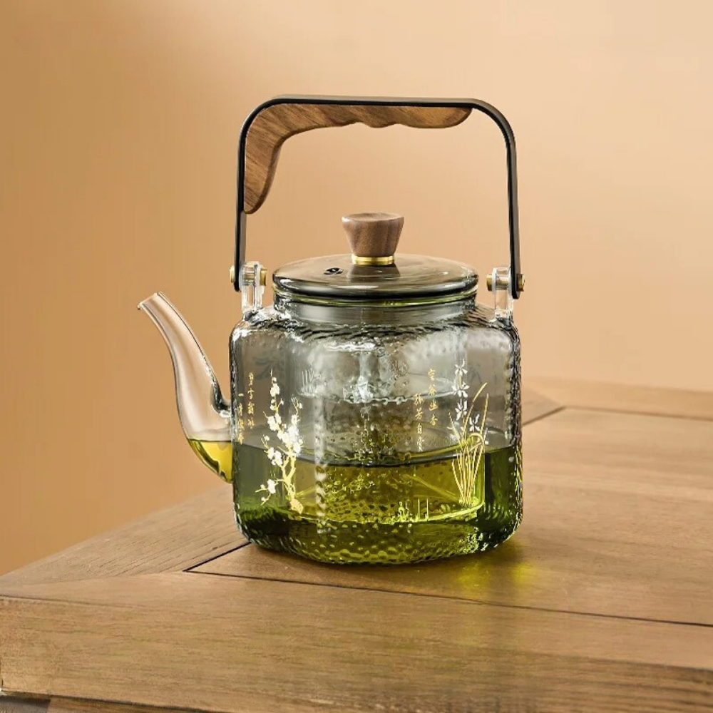 Grande Théière en Verre Vintage (+2 Tasses Offertes)