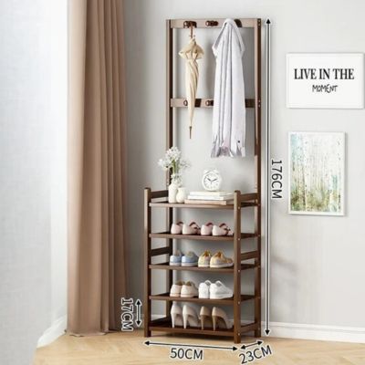 Étagère chaussure en bois porte vêtements - WoodBam-Sympa™