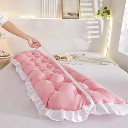 Coussin tête de lit rose
