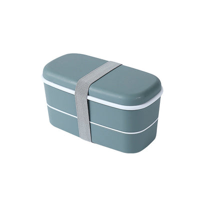 Lunch box étanche en plastique à double compartiment