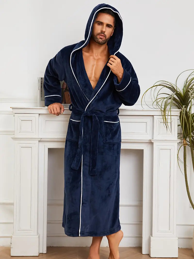 Peignoir de Luxe Chaud avec Capuche