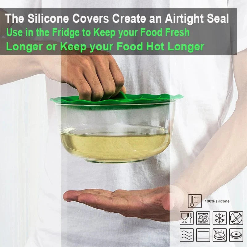 5 Housses Alimentaires en Silicone Réutilisables